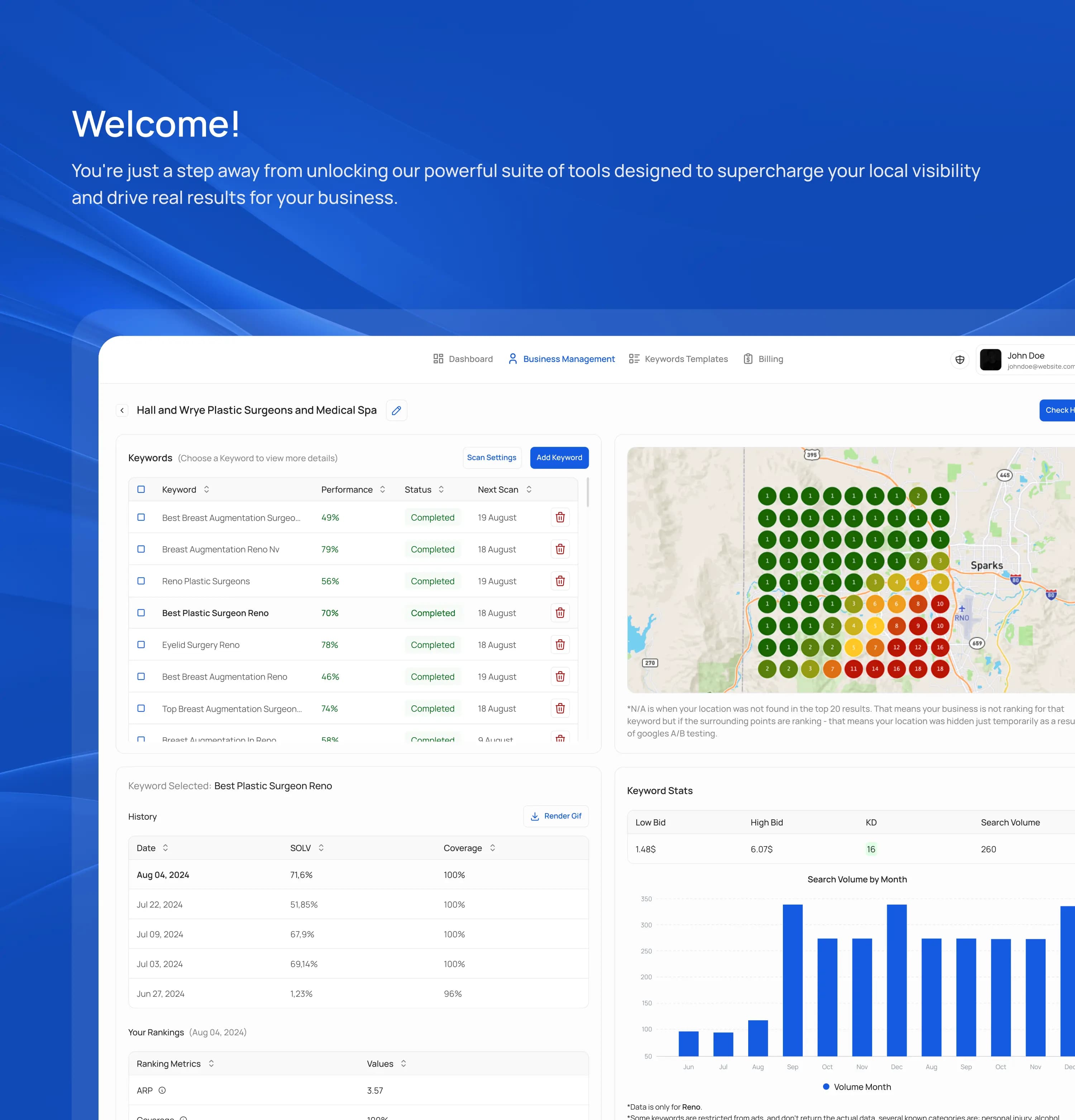 Local Pack SEO by Strider sign in